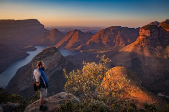 I enjoy fantastic views in the Blyde River Canyon.