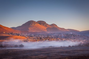 Blyde River Canyon: Frühmorgens bei Matibi. Die Temperatur beträgt 2 Grad Celsius.