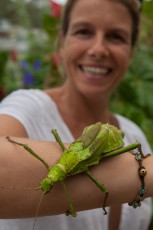 Annette with a very tall ghost insect.