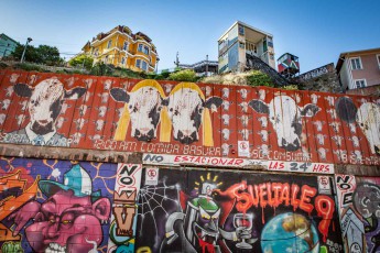 Der auch 'Standseilbahn' genannte "Ascensor Reina Victoria" aus dem Jahre 1903 - gesehen von der farbenfrohen Avenida Elias.
