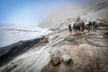 Last safety briefing before we explore the Aletsch Glacier.