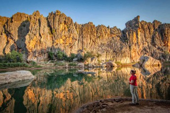 Morgendlicher Spaziergang in der Windjana Schlucht, auch genannt Bandilang.