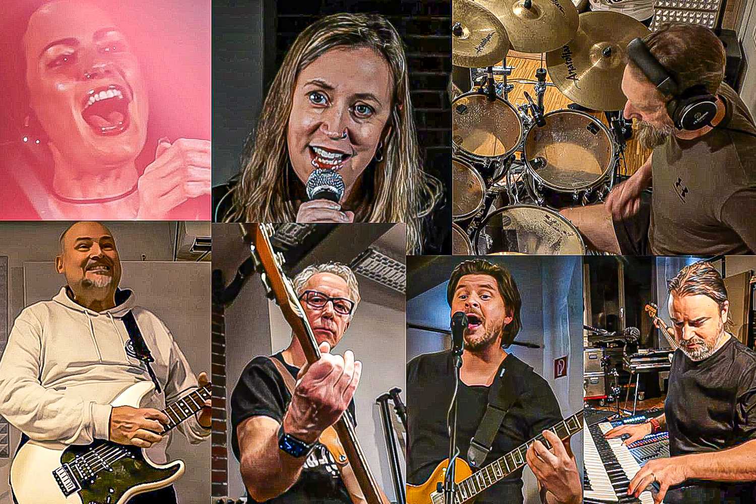 Meine Band 'BC & the VCs' während der Aufnahme von 'Maniac'